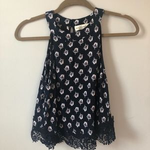 Abercrombie high neck lace blouse